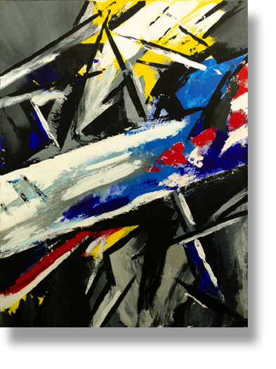 "Abstracte compositie 1 1997"
Acryl on canvas
80 x 100 cm